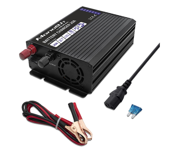 Qoltec Inteligenta Ładowarka Monolith LiFePO4 AGMGEL 20A 12V - 1238967 - zdjęcie 7